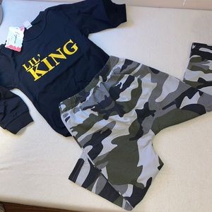 Toddlers 4T  Lil King 2pc Set
